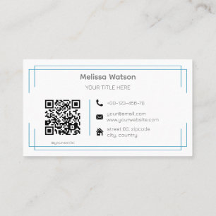 Grundlegender, weißer QR-Code Visitenkarte