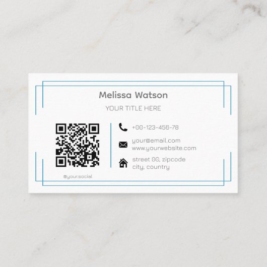 Grundlegender, weißer QR-Code Visitenkarte (Rückseite)