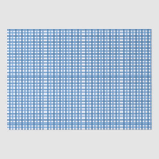 Grundlegendes blaues Kariertes Gewebe Seidenpapier (Vorderseite)