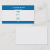 Grundlegendes Blaues u. weiß Visitenkarte (Vorne/Hinten)