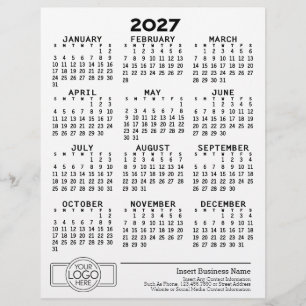 Grundlegendes Büro-Logo mit Kalender Briefbogen