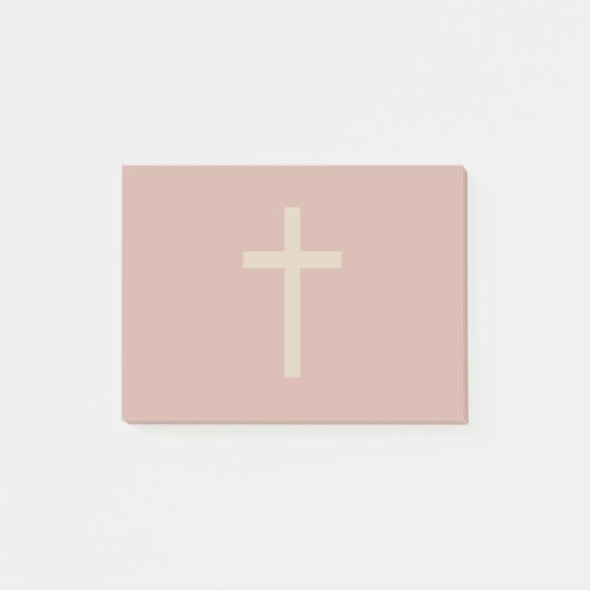 Grundlegendes christliches queres goldenes post-it klebezettel (Vorderseite)