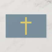 Grundlegendes christliches queres goldenes visitenkarte (Rückseite)