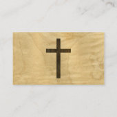 Grundlegendes christliches queres hölzernes visitenkarte (Rückseite)
