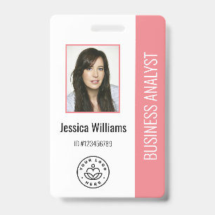 Grundlegendes Firmenlogo Foto Rosa Mitarbeiterausw Ausweis