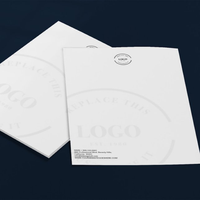 Grundlegendes Firmenlogo, Wasserzeichen Briefbogen (Letterhead with faux watermark logo)