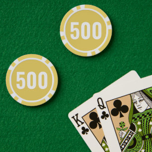 Grundlegendes Gelb Weiß Fett Zahl  Pokerchips