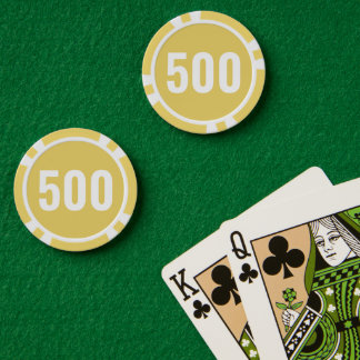 Grundlegendes Gelb Weiß Fett Zahl Pokerchips