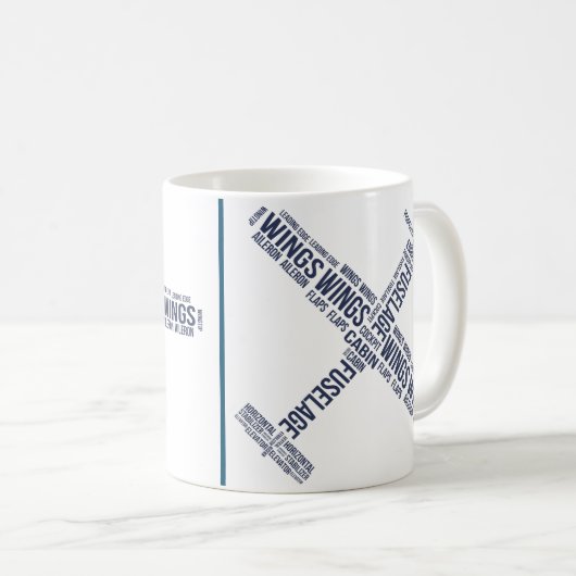 grundlegendes Info des Flugzeuges Kaffeetasse (VorderseiteRechts)