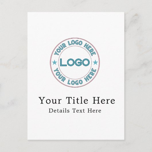 Grundlegendes Logo Custom Postkarte (Vorderseite)