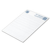 Grundlegendes Logo QR-Code Blaue Linie College-Reg Notizblock (angewinkelt)