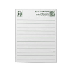 Grundlegendes Logo QR-Code Grüne Linie College Reg Notizblock