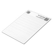 Grundlegendes Logo QR-Code schwarze Linie College- Notizblock (angewinkelt)