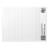 Grundlegendes Logo QR-Code schwarze Linie College- Notizblock (Vorderseite)
