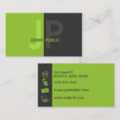 Grundlegendes modernes zwei Farbmonogramm Visitenkarte (Vorne/Hinten)