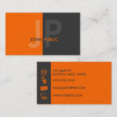 Grundlegendes modernes zwei Farbmonogramm Visitenkarte (Vorne/Hinten)