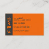 Grundlegendes modernes zwei Farbmonogramm Visitenkarte (Rückseite)