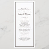 Grundlegendes Programm für die Hochzeit von Weiß u (Vorderseite)