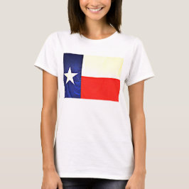 Grundlegendes T-Shirt für die Texasflagge von Frau