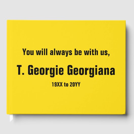 Grundlegendes und untergeordnetes Memorial Gästebu Gästebuch (Vorderseite)