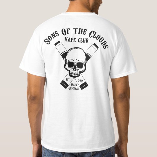 Grundlegendes Unterhemd weißer Sons Of The Clouds (Rückseite)