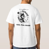 Grundlegendes Weiß Tomcat-Tätowierung T-Shirt (Rückseite)