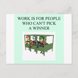 gründliche Pferderennen Postkarte