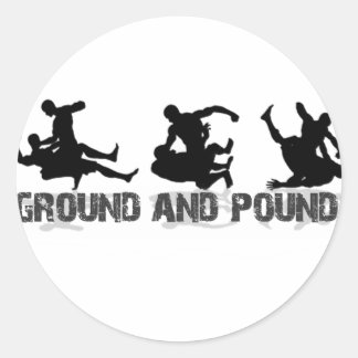 Grundlinie und Pfund Runder Aufkleber
