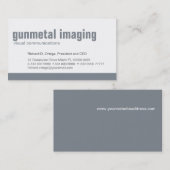 Grundlinien-Plattegunmetal-Visitenkarte Visitenkarte (Vorne/Hinten)