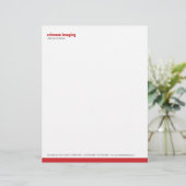 Grundlinien-Platten-Hochrot-Briefkopf Briefbogen (Stehend Vorderseite)