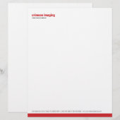 Grundlinien-Platten-Hochrot-Briefkopf Briefbogen (Vorne/Hinten)