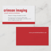 Grundlinien-Platten-Hochrot-Visitenkarte Visitenkarte (Vorne/Hinten)