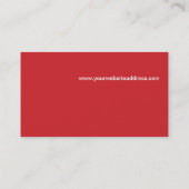 Grundlinien-Platten-Hochrot-Visitenkarte Visitenkarte (Rückseite)