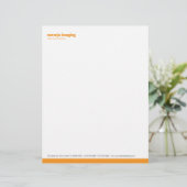 Grundlinien-Platten-Orangen-Briefkopf Briefbogen (Stehend Vorderseite)