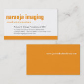 Grundlinien-Platten-Orangen-Visitenkarte Visitenkarte (Vorne/Hinten)