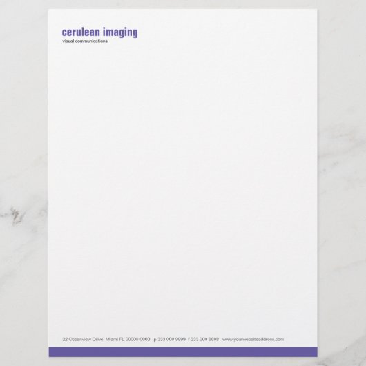 Grundlinien-Platten-Veilchen-Briefkopf Briefkopf (Vorderseite)