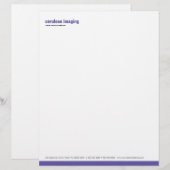 Grundlinien-Platten-Veilchen-Briefkopf Briefkopf (Vorne/Hinten)