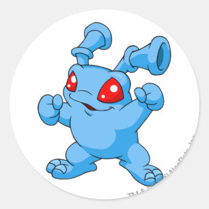 Grundo Blue Runder Aufkleber