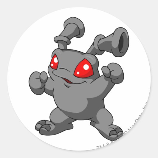 Grundo Schatten Runder Aufkleber (Vorderseite)