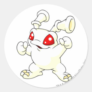 Grundo White Runder Aufkleber