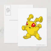 Grundo Yellow Postkarte (Vorne/Hinten)