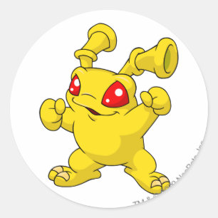 Grundo Yellow Runder Aufkleber