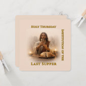 Gründonnerstag-Eucharistie Karte (Vorderseite/Rückseite Beispiel)