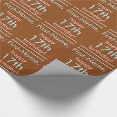 Grundpapier zum 17. Geburtstag Geschenkpapier (Ecke)