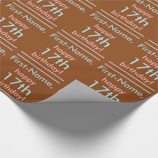 Grundpapier zum 17. Geburtstag Geschenkpapier (Ecke)