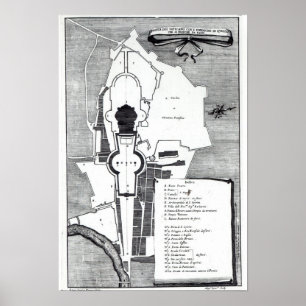 Grundplan Vatikans, Rom Poster