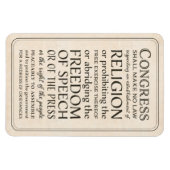 Grundrecht auf Redefreiheit und Religionsfreiheit Magnet (Horizontal)