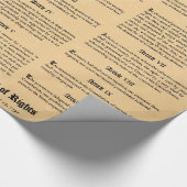 Grundrechtecharta der Vereinten Staaten Geschenkpapier (Ecke)