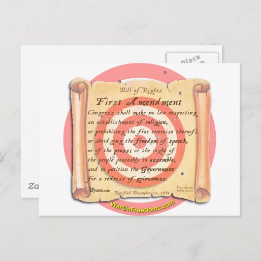 Grundrechtecharta Postkarte (Vorne/Hinten)