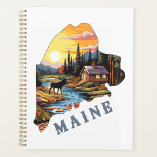 Grundriss der Hütte Maine State mit Elch Planer